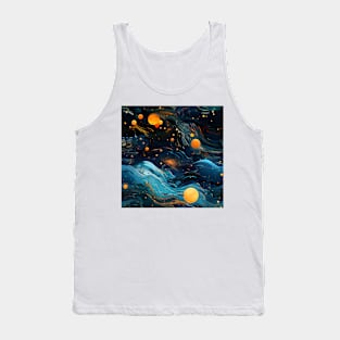 Van Gogh Starry Night Outer Space Pattern 11 Tank Top